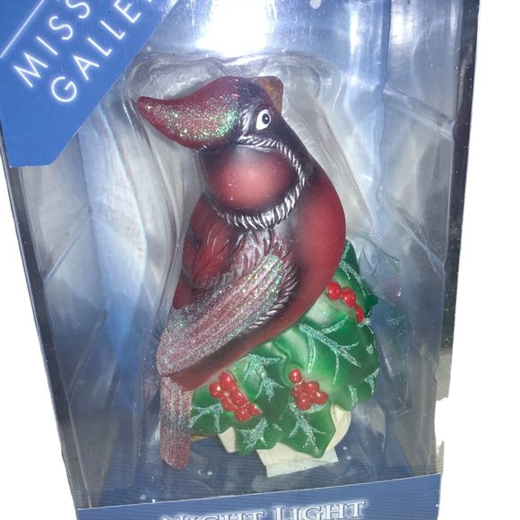 Red Cardinal Bird Christmas Night Light Original box - Picture 13 of 14